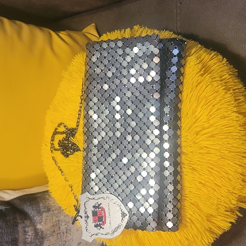 Urban Expression Silver Metal Mesh Clutch